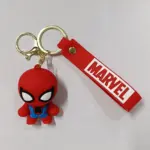 Portachiavi Marvel Spider-Man gomma rossa costume blu ciondolo logo bianco