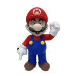 Statuetta Super Mario in plastica stampata 3D con cappello rosso, salopette blu e pugno alzato